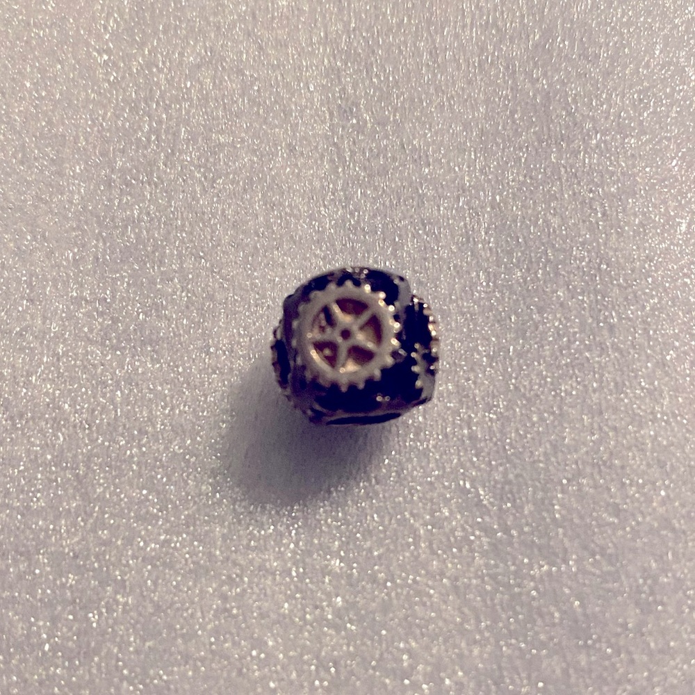 Pandora Charm Vintage Steam Punk Gears Sterling Silver EUC